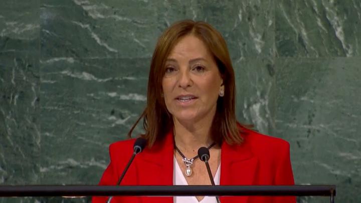 President Graciela Gatti Santana addresses United Nations General ...