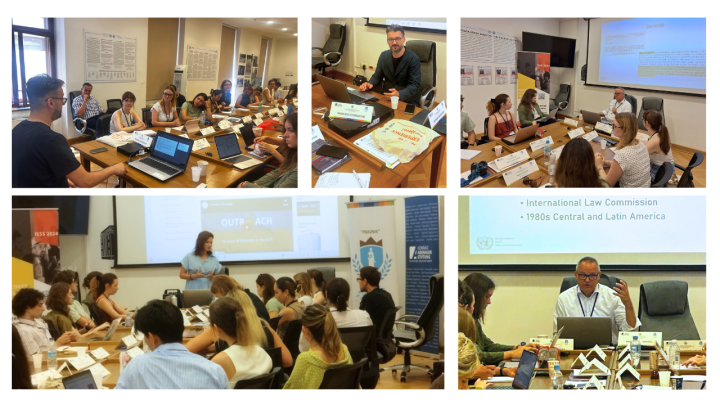 A collage of images from the lectures and workshops